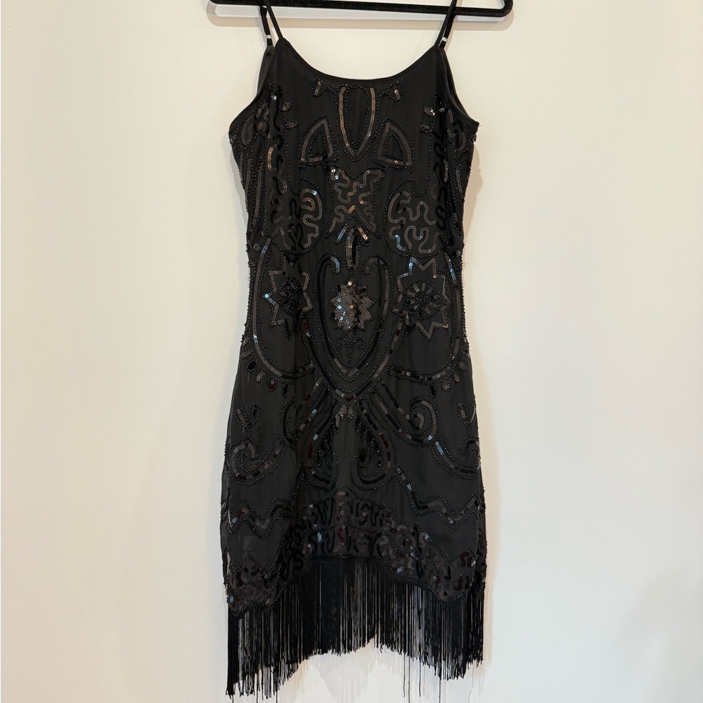 Verty Black Sequin Dress